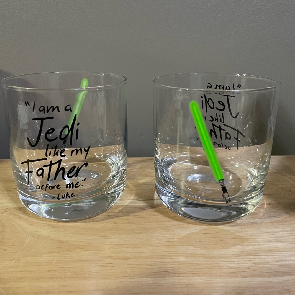 Disney Star Wars Drinking Glasses Luke Skywalker